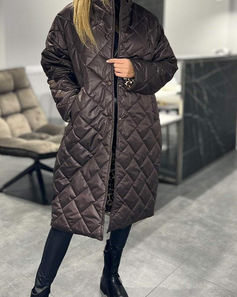 Daisy™ - Lässiger Mid-Length Baumwollmantel mit Revers