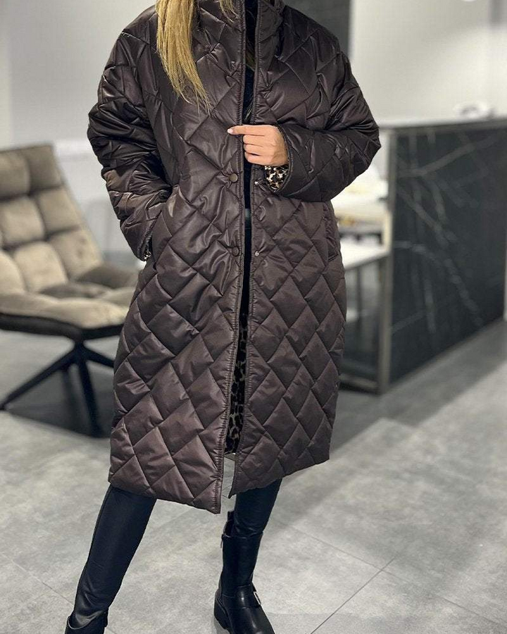 Daisy™ - Lässiger Mid-Length Baumwollmantel mit Revers