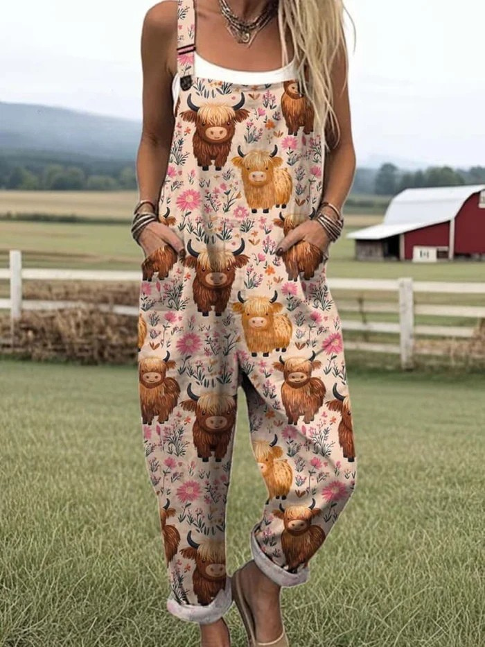 Carole™ - Damen Sommerverspielte Gedruckte Latzhose