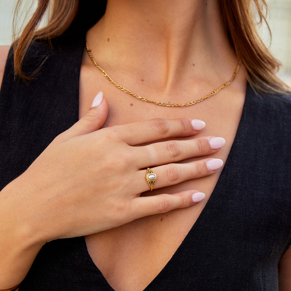 Aitana - Vintage Perlenring