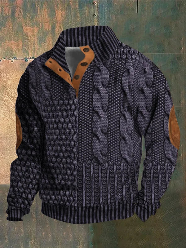 Basil™ - Gemusterter Bequemer Strickpullover