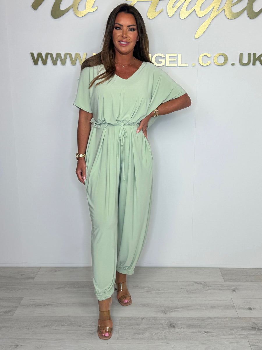 Cora™ - V-Ausschnitt Bindeträger Jumpsuit