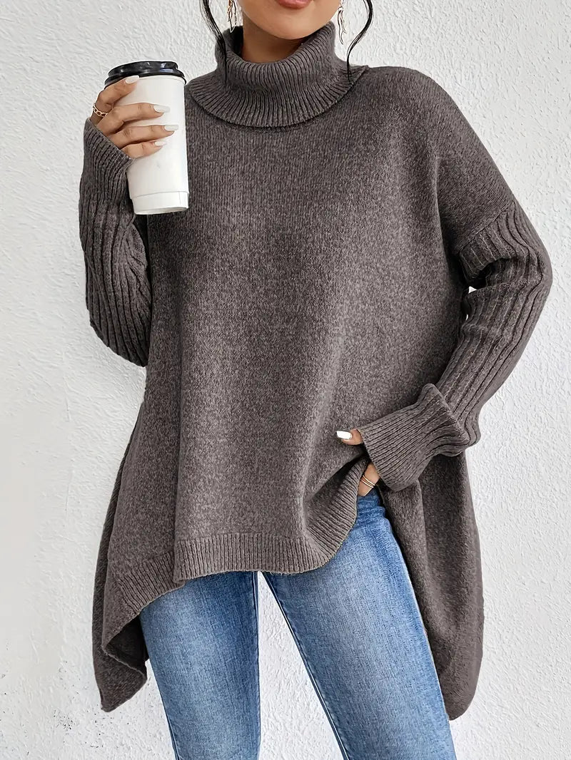 Bridgette™ - Bequemer langer Rollkragenpullover