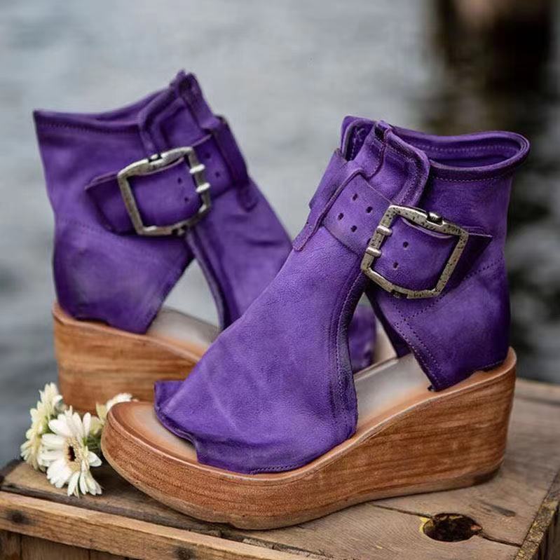 Elana™ - Stylische Orthopädische Boho Wedge Sandalen