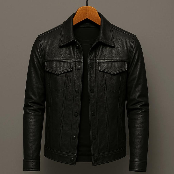 Darius™ - Premium Lederjacke im Moto-Stil