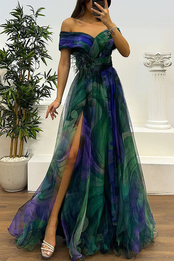 Juliet – Elegantes Off-Shoulder Maxikleid