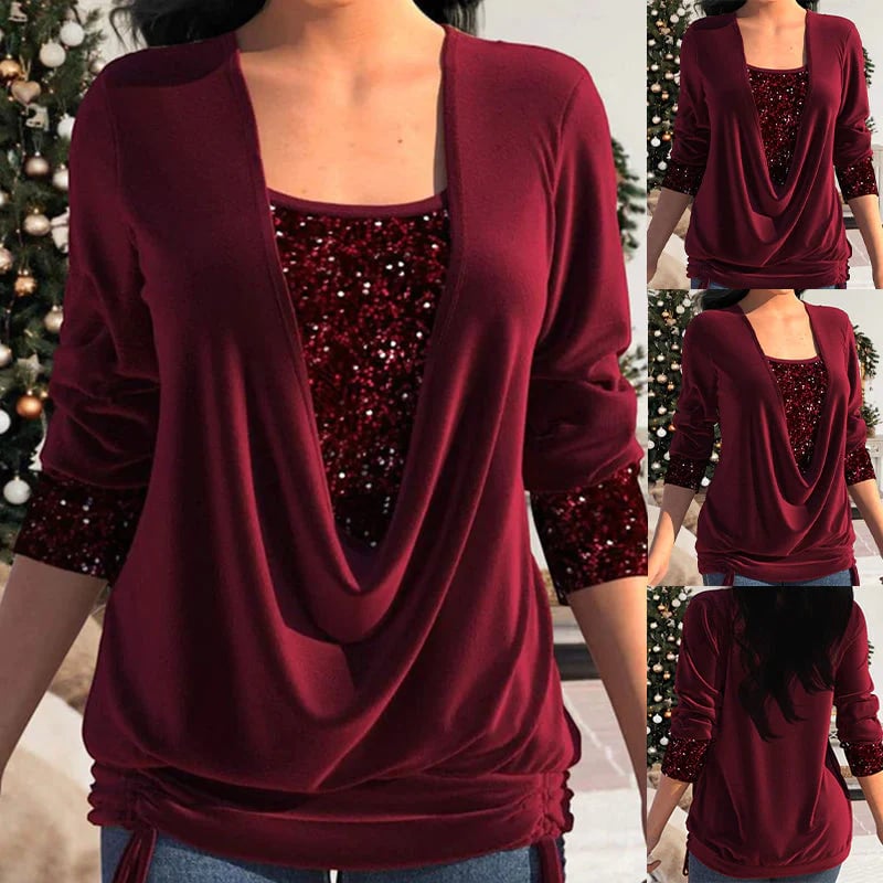 Kiara™ - Langärmeliges Shirt mit Pailletten