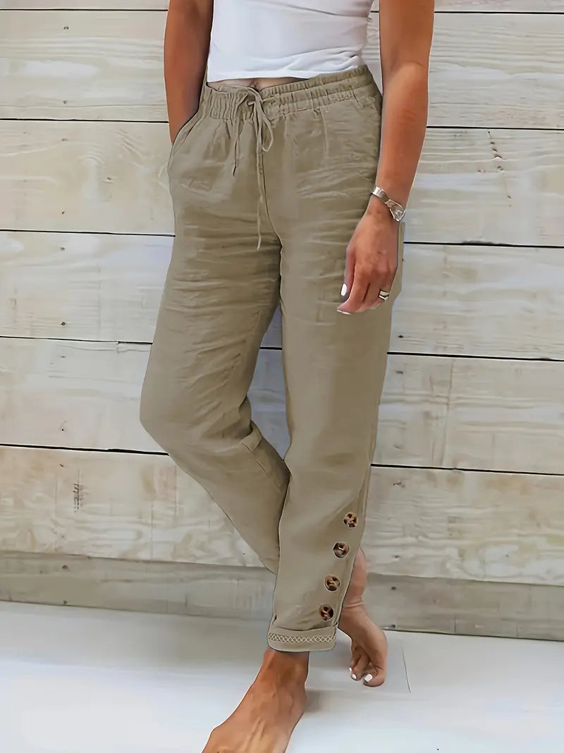 Lana™ - Slim Straight Baumwollhose