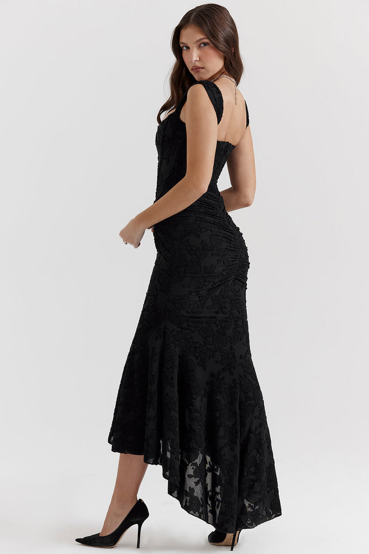 Boheme - Ärmelloses Raffung Bodycon Abendkleid