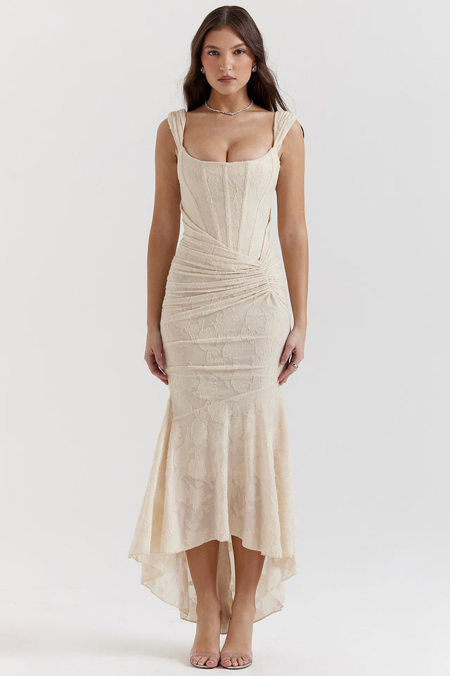 Boheme - Ärmelloses Raffung Bodycon Abendkleid