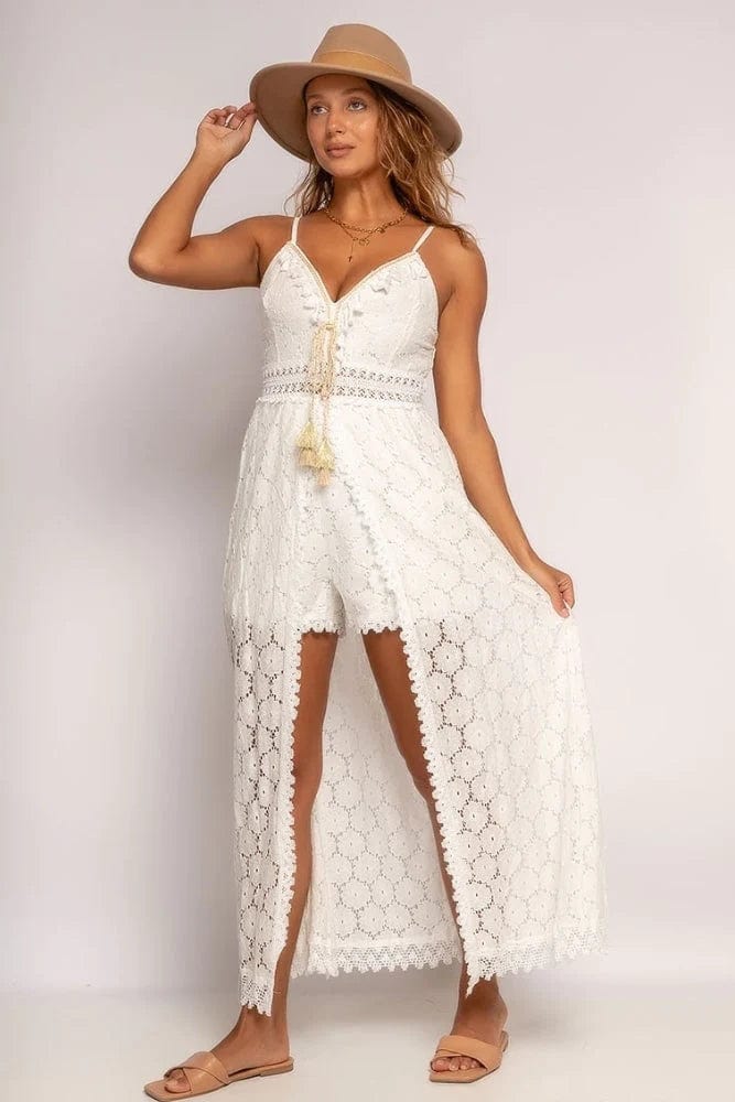 Nina™ Schicke Weiße Ibiza Kleid
