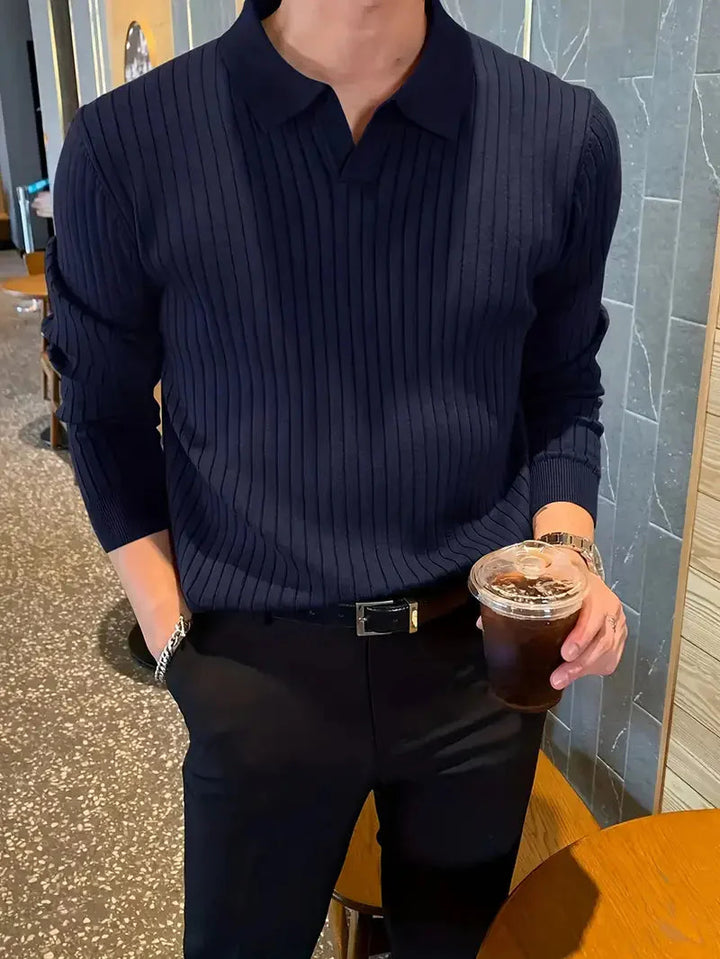 Brit & Boho™️ | Geripptes Strickpullover-Shirt