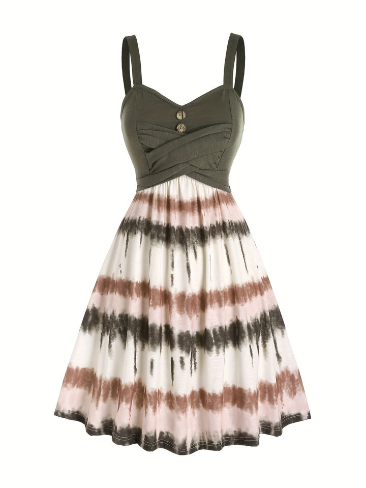 Gisele™ - Bequemes ärmelloses Sommerkleid mit Batikmuster