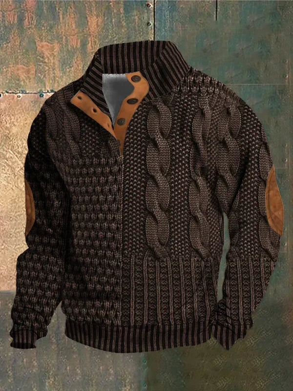 Basil™ - Gemusterter Bequemer Strickpullover