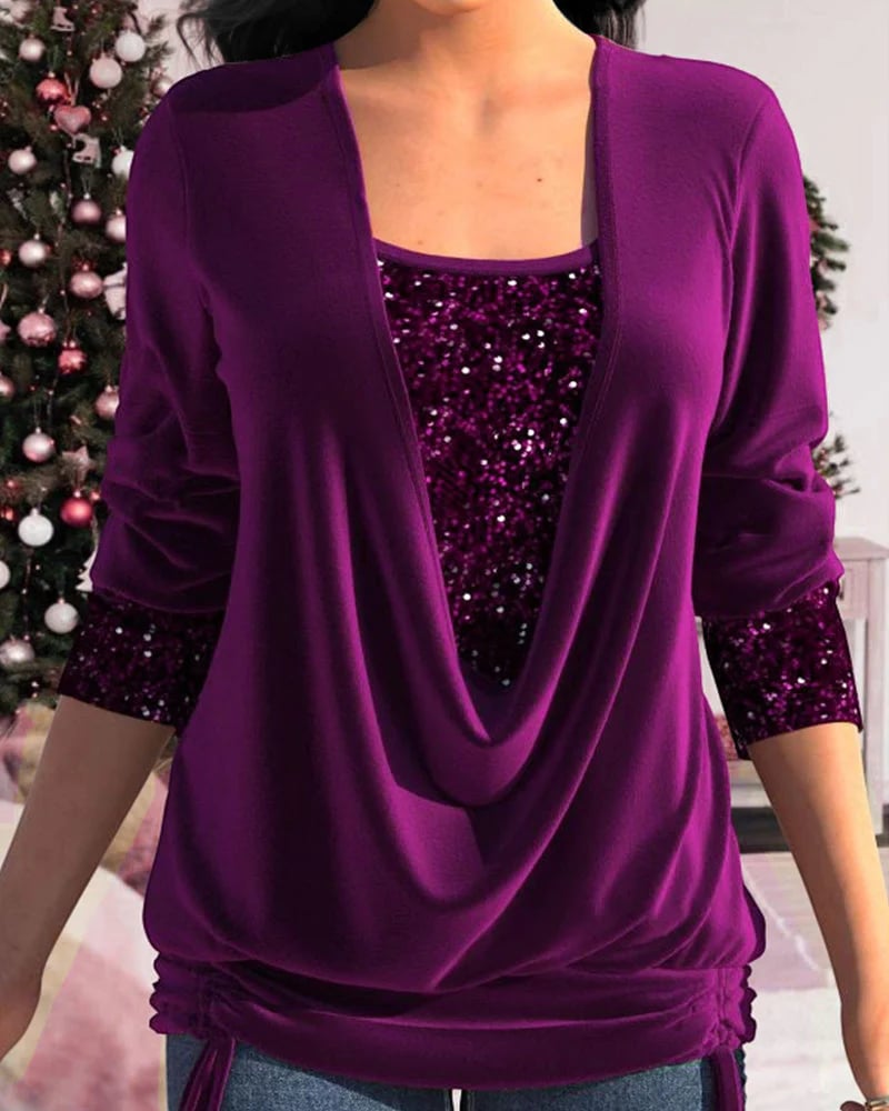 Kiara™ - Langärmeliges Shirt mit Pailletten