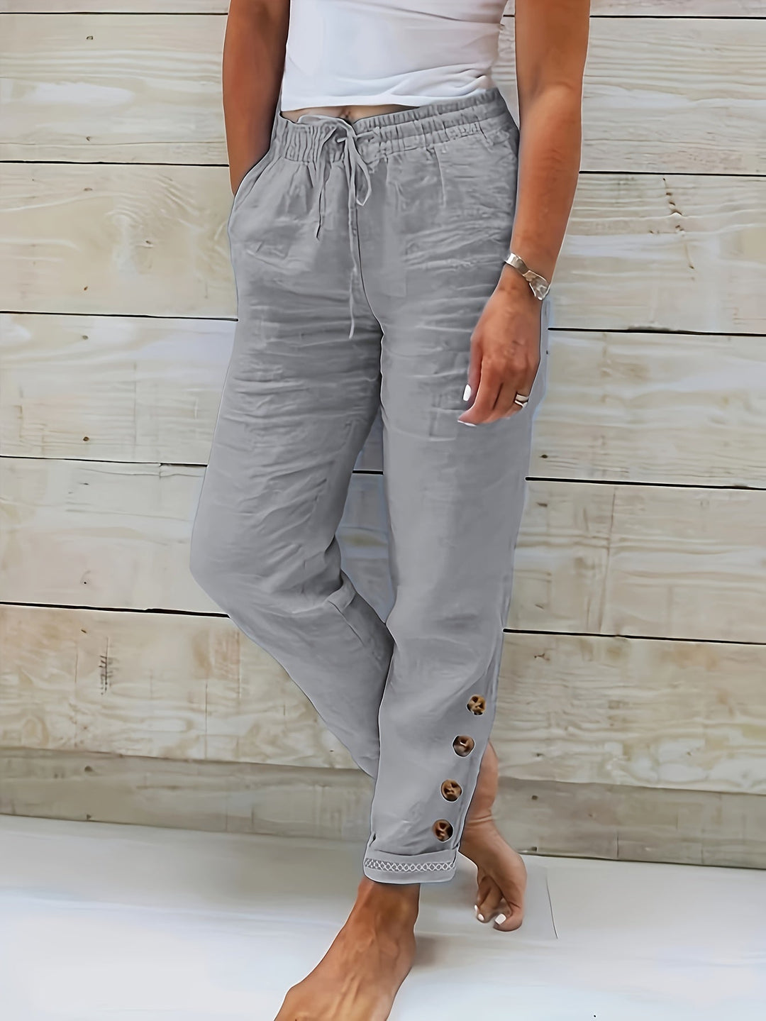 Lana™ - Slim Straight Baumwollhose