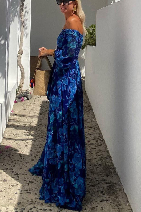 Calista | Florales Off-Shoulder Maxikleid