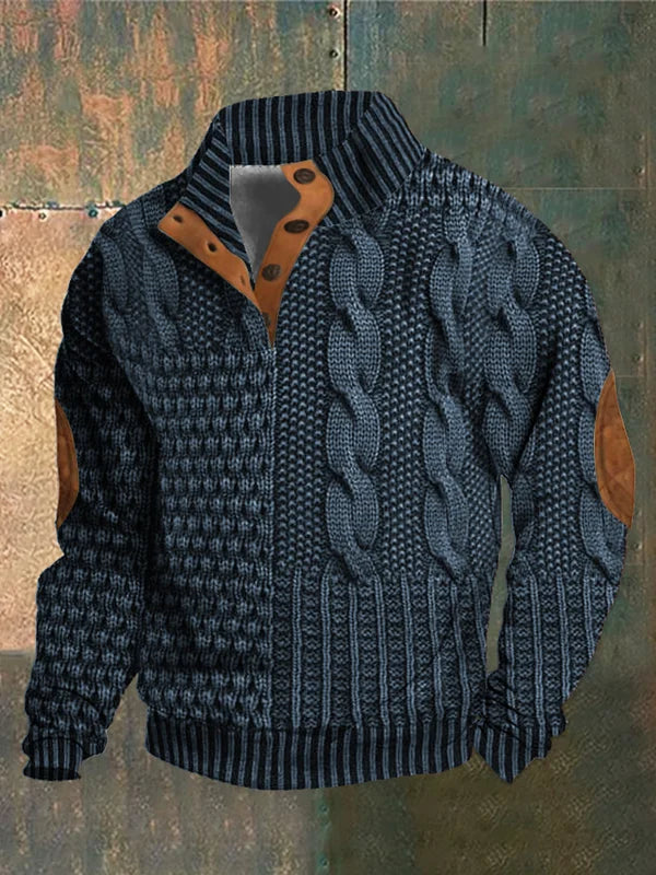 Basil™ - Gemusterter Bequemer Strickpullover
