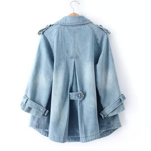 Sezina™ – Stylischer Denim-Cape-Mantel