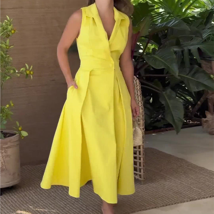 Amancia | Midi-Kleid mit V-Ausschnitt