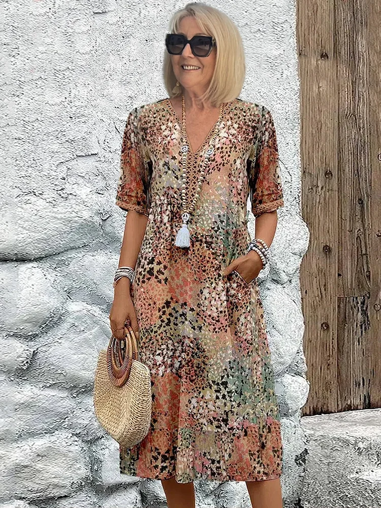 Chantal | Vibrante Midi Kleid (Fast ausverkauft)