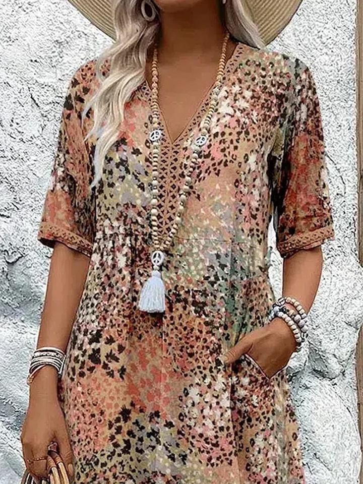 Chantal | Vibrante Midi Kleid (Fast ausverkauft)