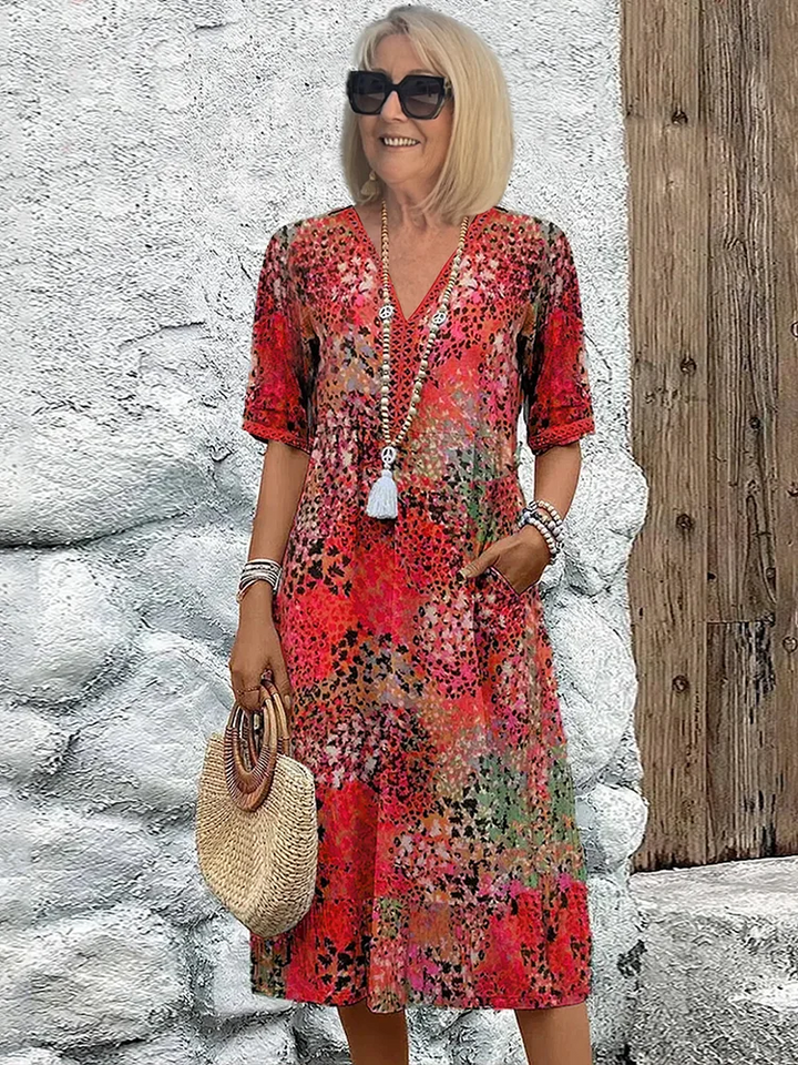 Chantal | Vibrante Midi Kleid (Fast ausverkauft)