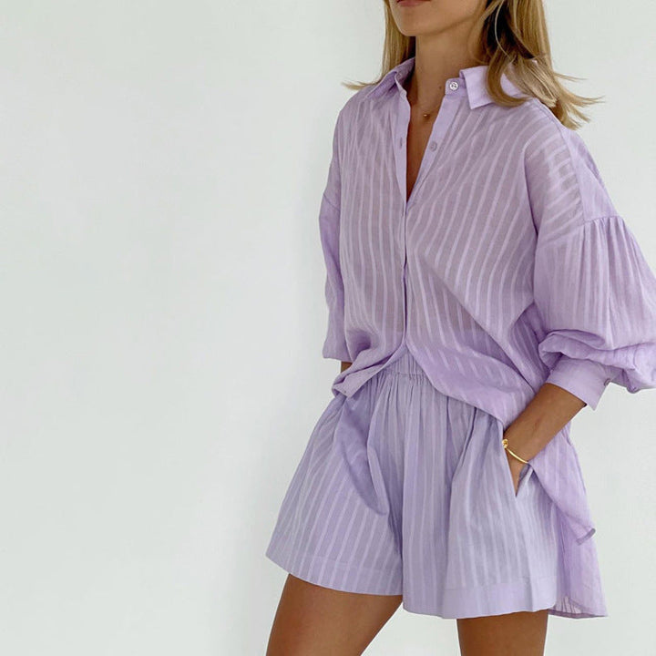 Yselia - Luftiges Button-Up und Shorts Set