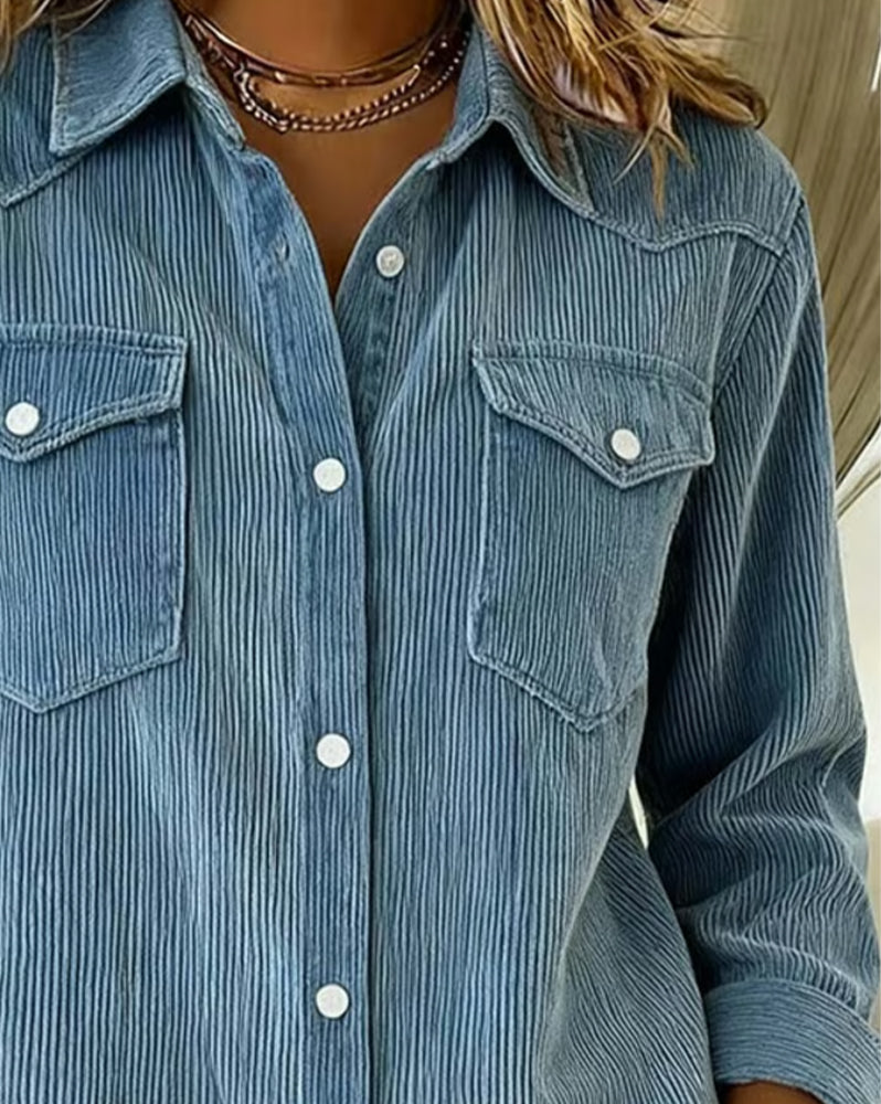 Lyra™ - Klassisches Langarmhemd mit Reverskragen