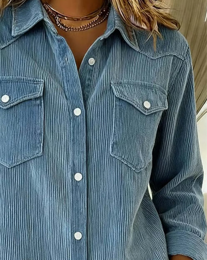 Lyra™ - Klassisches Langarmhemd mit Reverskragen