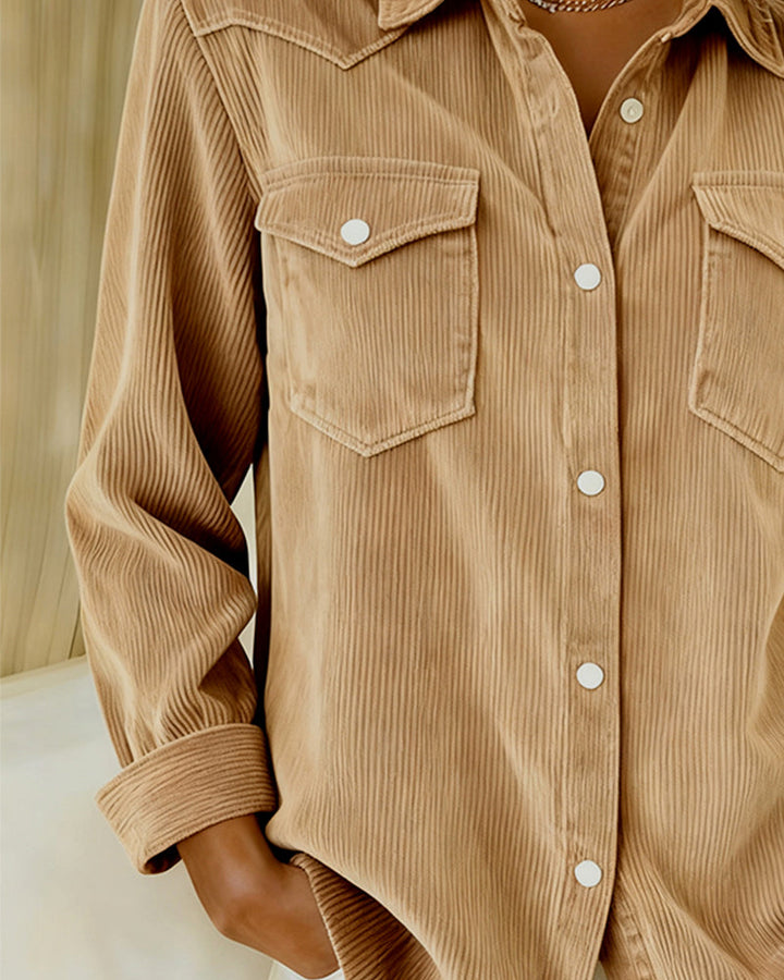 Lyra™ - Klassisches Langarmhemd mit Reverskragen