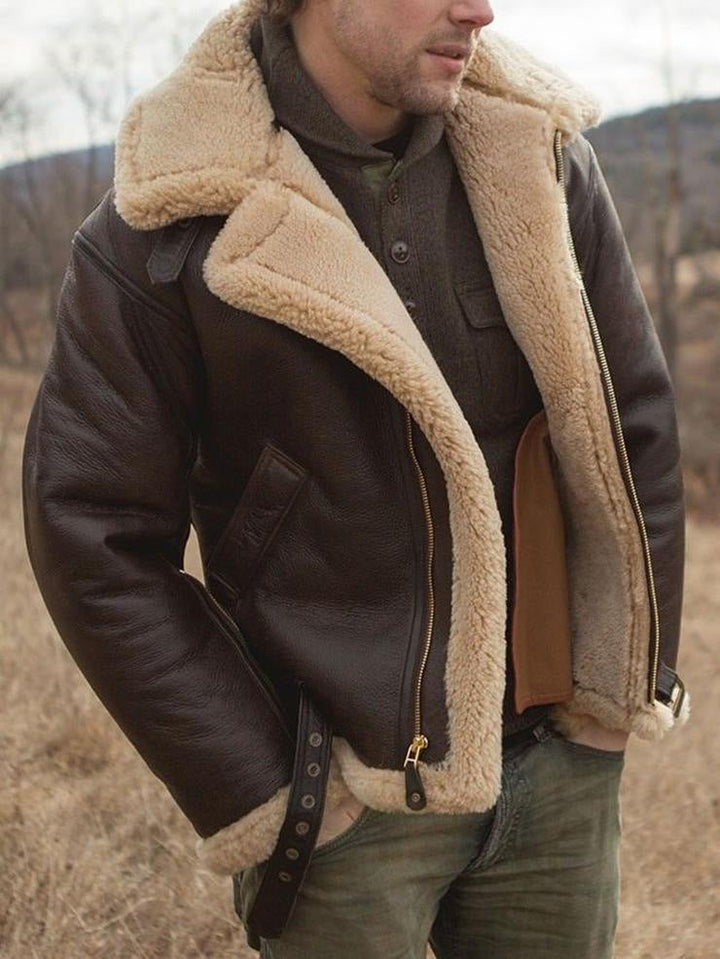 Enzo™ - Lammfell-Lederjacke