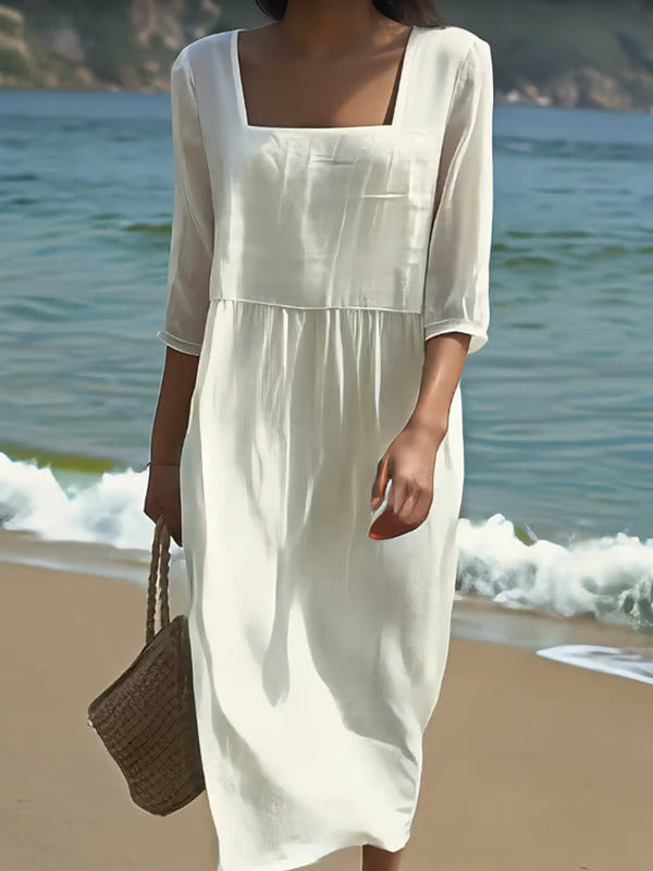 Lunelle™ – Lässiges Leinenkleid