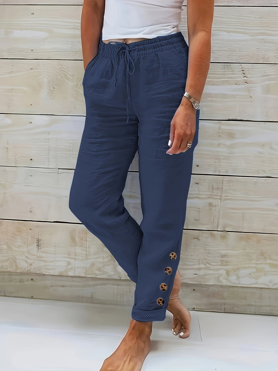 Lana™ - Slim Straight Baumwollhose