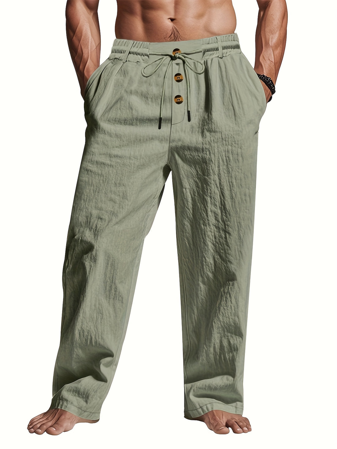 Larry - Linen Drawstring Pants