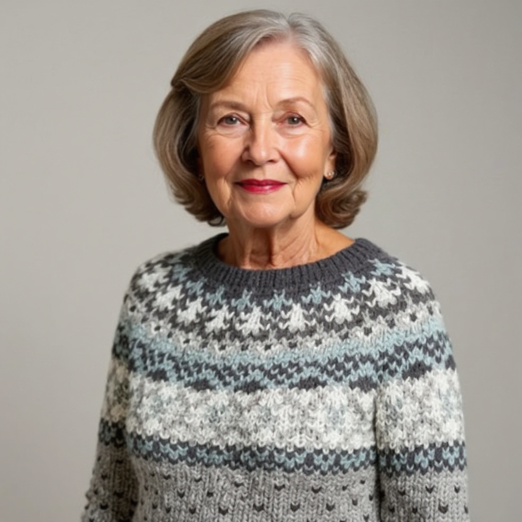 Amelia | Vintage Handgefertigter Isländischer Pullover