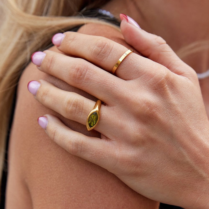 Grüner Kristallring aus Arizona