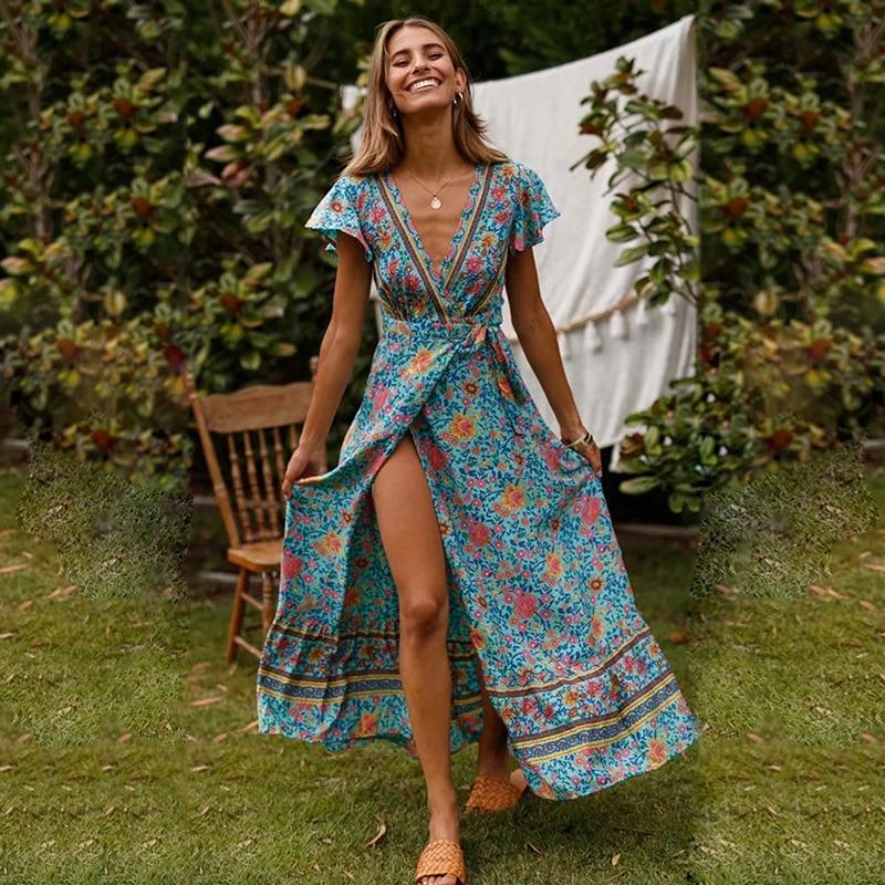 Veronica™ - Maxi Kleid Mit Hohem Schlitz