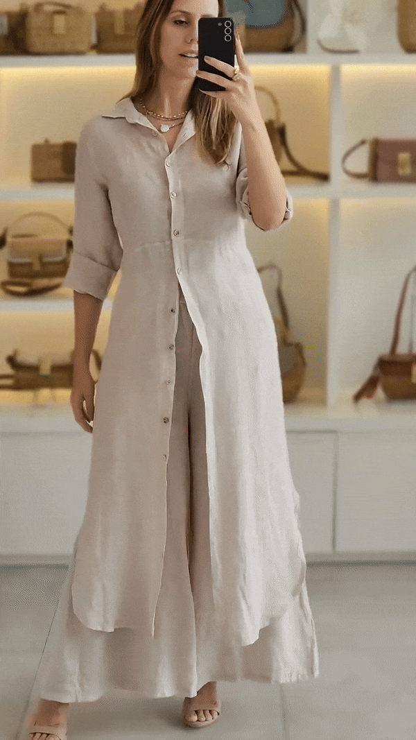 Mathilda™ - Leinen Zweiteiliges Set