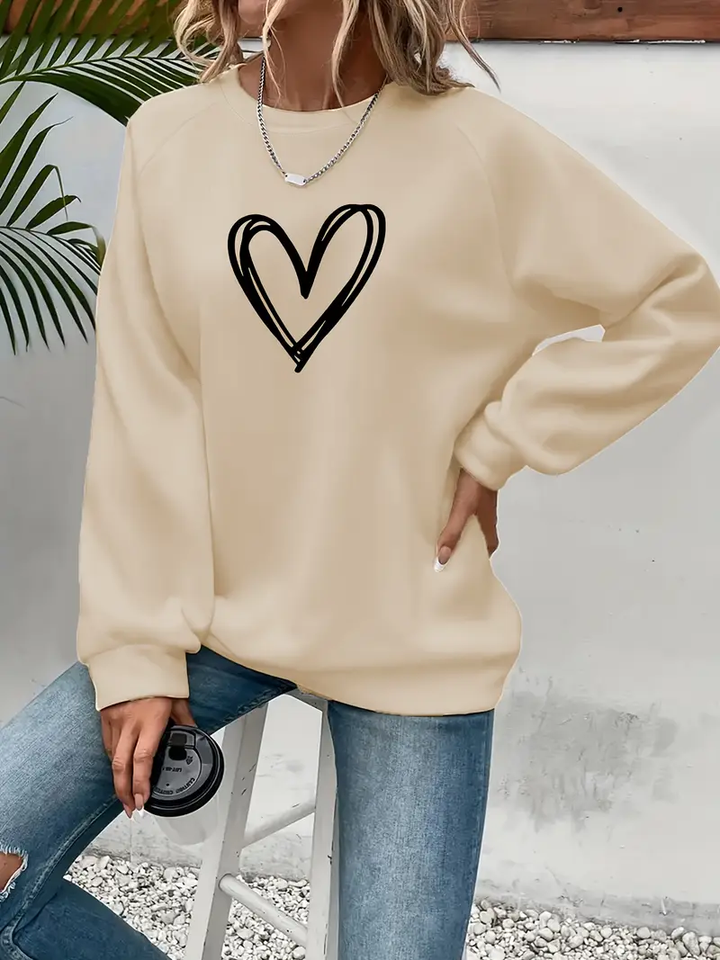 Heartzone - Lässiges Sweatshirt Mit Herzmotiv