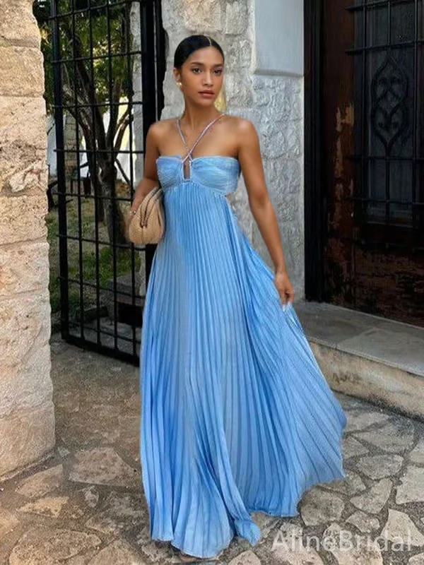 Tansy - Sommerglanz Halter Maxi Kleid