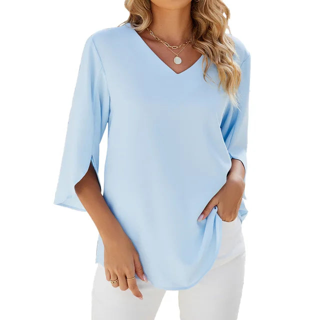 CARA - V-Ausschnitt Bluse