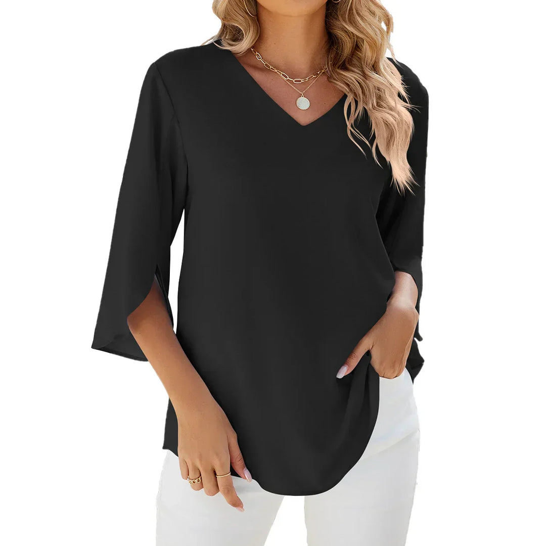 CARA - V-Ausschnitt Bluse