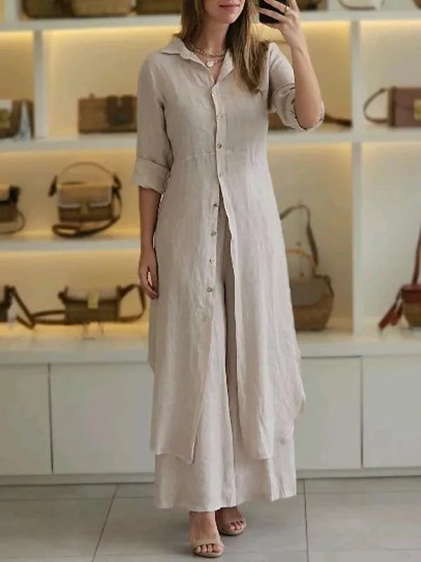 Mathilda™ - Leinen Zweiteiliges Set