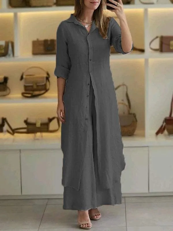 Mathilda™ - Leinen Zweiteiliges Set
