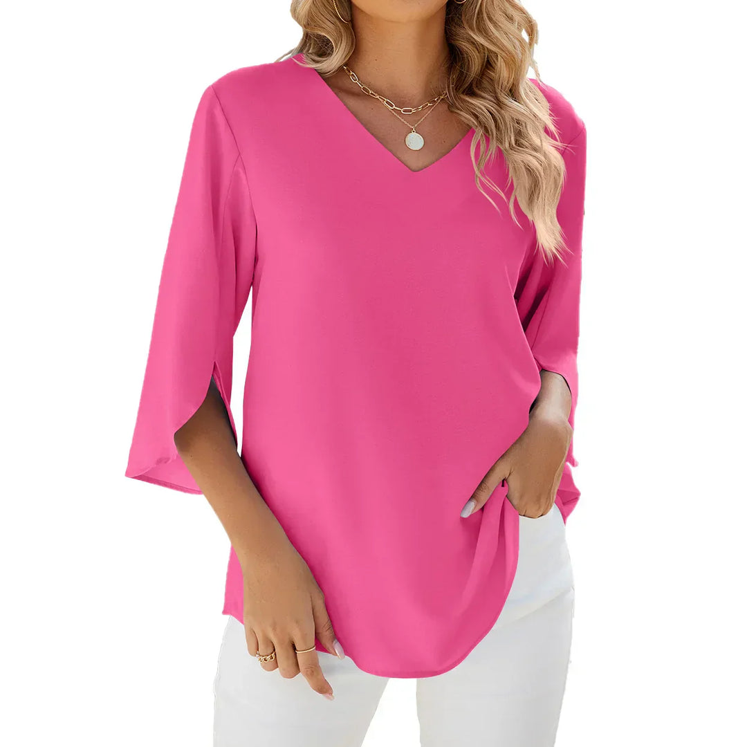 CARA - V-Ausschnitt Bluse