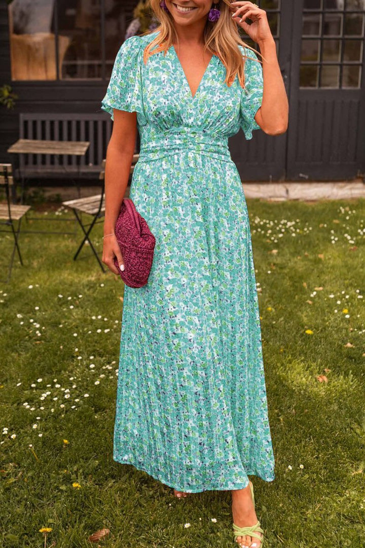 Pauline – Langes Kleid mit Blumenmuster