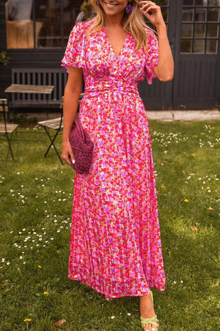 Pauline – Langes Kleid mit Blumenmuster