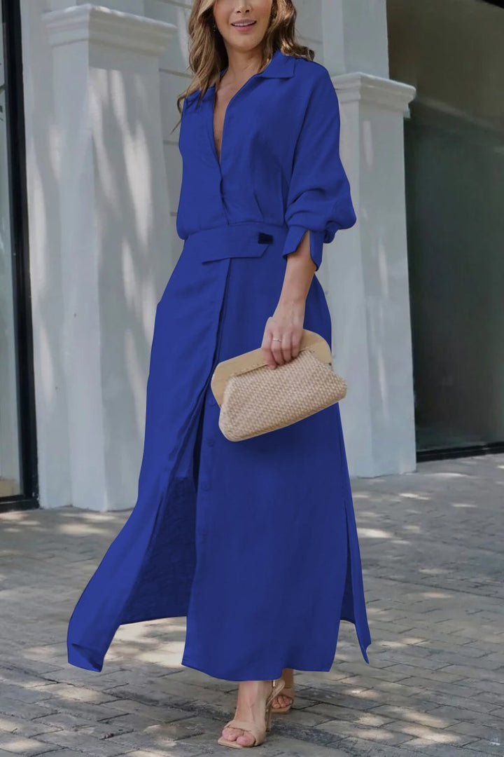 Jeanette™ - V-Ausschnitt Maxikleid