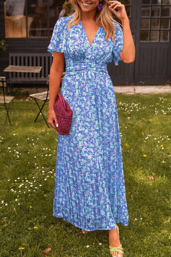Pauline – Langes Kleid mit Blumenmuster